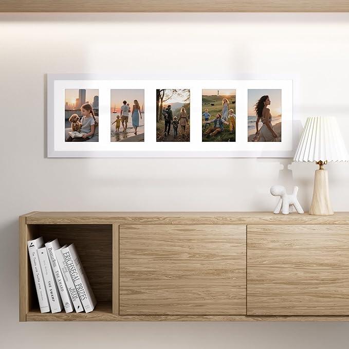 Vittanly 8x24 Collage Picture Frame, Displays 5Pcs 4x6 Pictures - Image 4