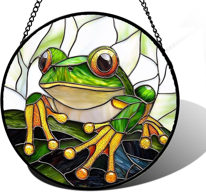 Stained Glass Window Hanging, and Mom 11.8x11.8 in by DASTOLL