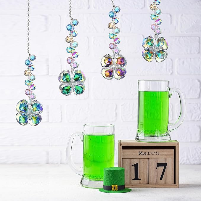 HDCRYSTALGIFTS 4pcs Four Leaf Clover Sun Catchers - Image 8