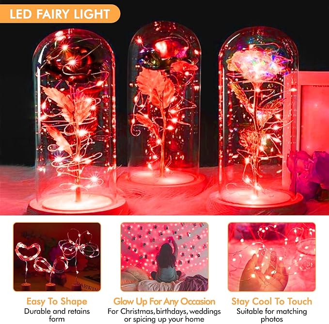 12 Pack Fairy Lights Battery Operated String Lights，7FT 20LED Waterproof Silver - Image 4