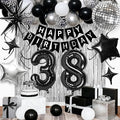 38th Birthday Decorations for Men Women, Fringe Curtains Kit by Birthdaypartyexpert