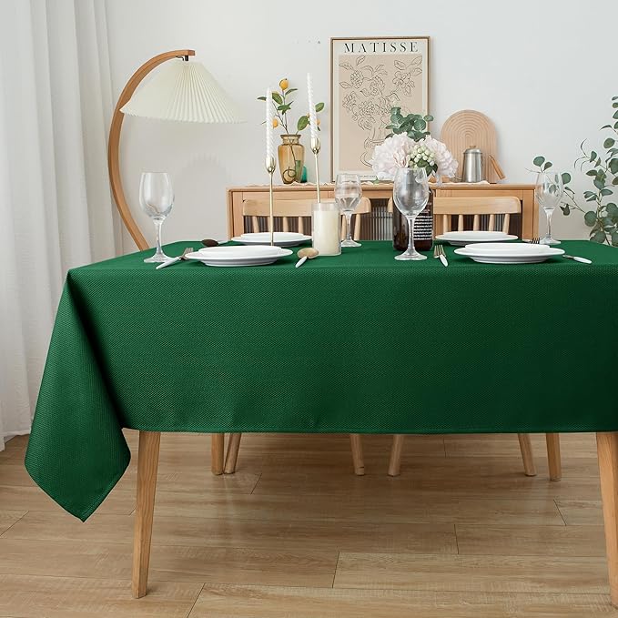 Biscaynebay Textured Fabric Christmas Tablecloths 70x108 Inches Rectangular - Image 6