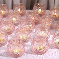 DARJEN 48Pcs Pink Votive Candle Holders- Round Candle Holders Bulk by DARJEN