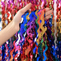 3 Pack Colorful Foil Fringe Curtain Backdrop by CYLMFC