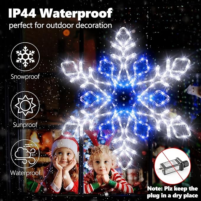 Christmas 35'' Snowflake Lights Decoration - Image 3