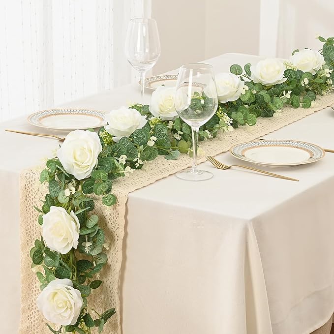 Dolicer 2Pcs 13Ft Artificial Eucalyptus Garlands - Image 2