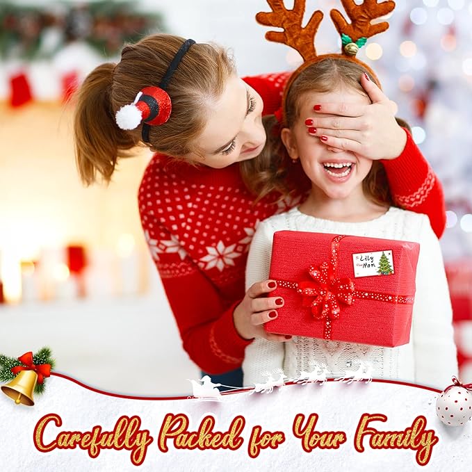 Zonon 720 Pieces Self Adhesive Christmas Gift Tag Xmas Kraft Name Tags Natural - Image 5