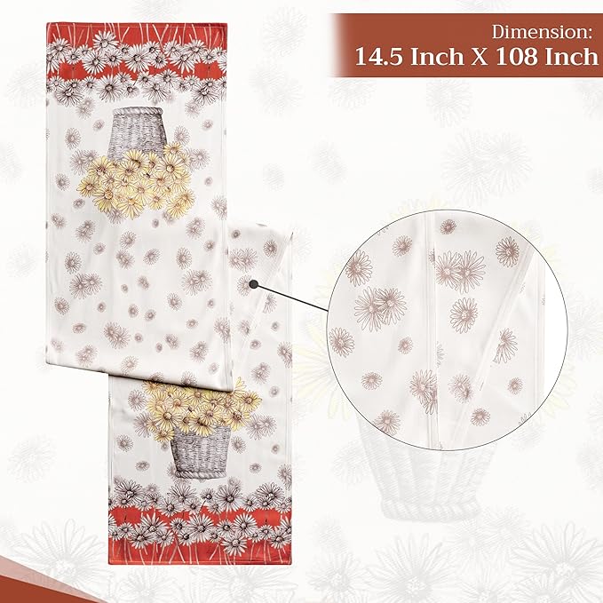Maison d' Hermine Table Runner 100% Cotton Double Layer Table Runners 108 - Image 4