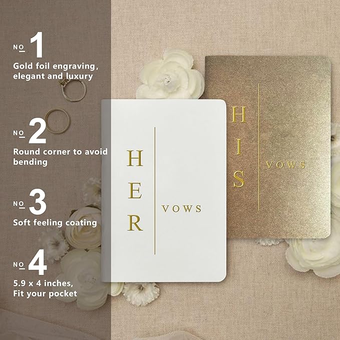 Vow Books His and Hers Wedding Vow Books Bride and Groom Vow Books Wedding - Image 2