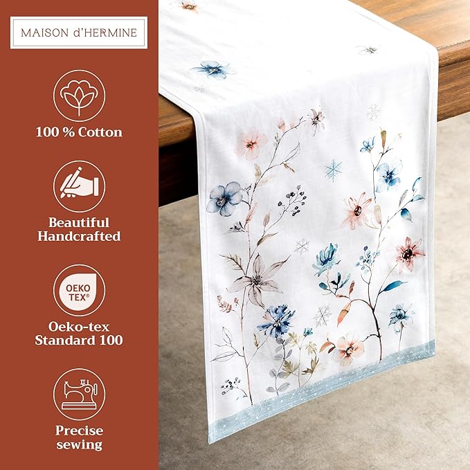 Maison d' Hermine Table Runner 100% Cotton Double Layer Table Runners 108 - Image 2