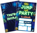Glow Trampoline Birthday Invitations, Let's Jump & Party Birthday Invite by GREOXG