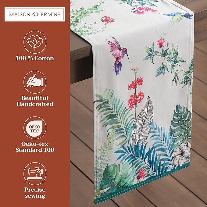 Maison d' Hermine Table Runner 100% Cotton Double Layer Table Runners 108 - Image 2