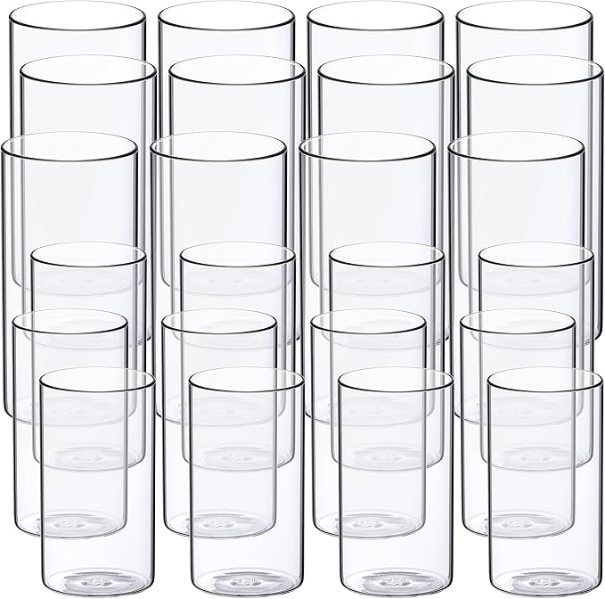 WDHODEC Hurricane Candle Holders 24 PCS, Cylinder Vase, Pillar Floating Candle by WDHODEC