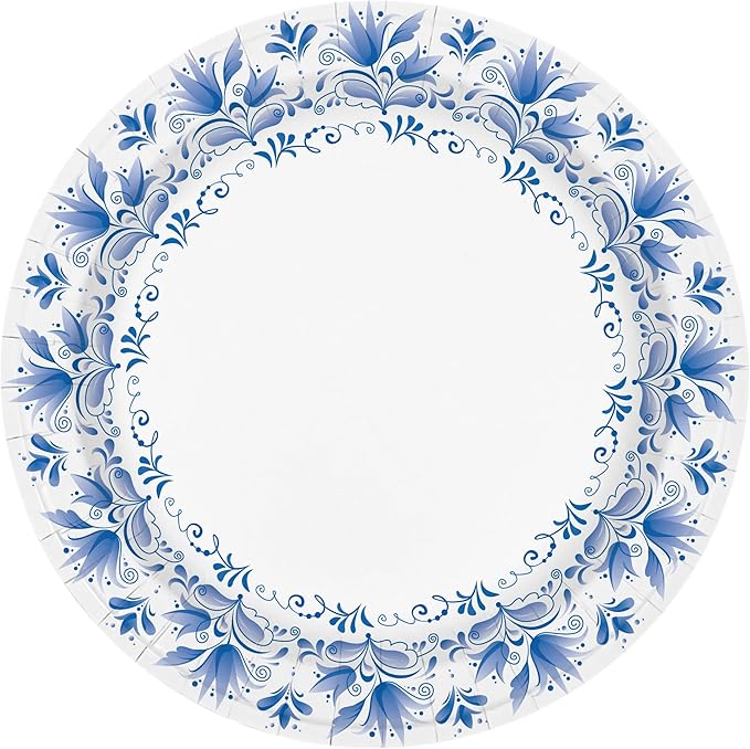 Charmount Large Paper Plates, Soak & Cut Proof by CHARMOUNT