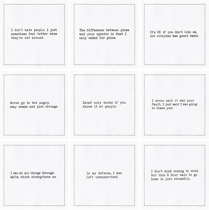 Five Star Napkins Subversive Quotes Cotton Cocktail Napkins, Beverage Napkin - Image 2
