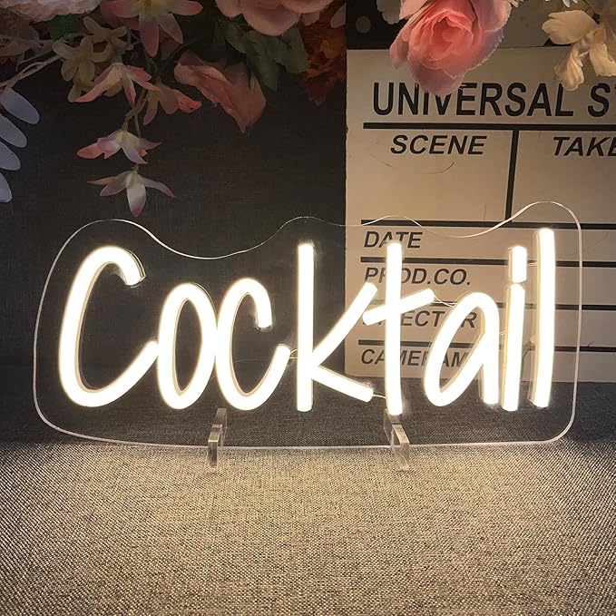 Cocktails Table Neon Sign Desk Lamp Led Beer Bar Neon Lights - Image 6