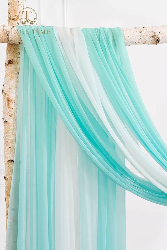 TINGE TIME 3 Panels Wedding Arch Draping Fabric, Wedding Arch Drapes - Image 6