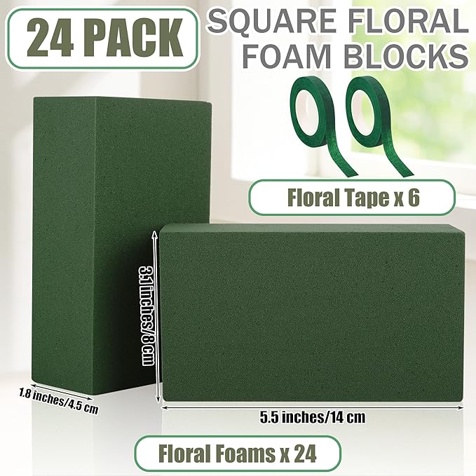 Aneco 24 Pieces Floral Foam Blocks - Image 2