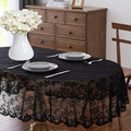 LinenZone Black Oval Tablecloth by LinenZone