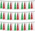 3P Red Green White Foil Fringe Metallic Tassel Streamers Banner Tassel Garland by HYSILLA