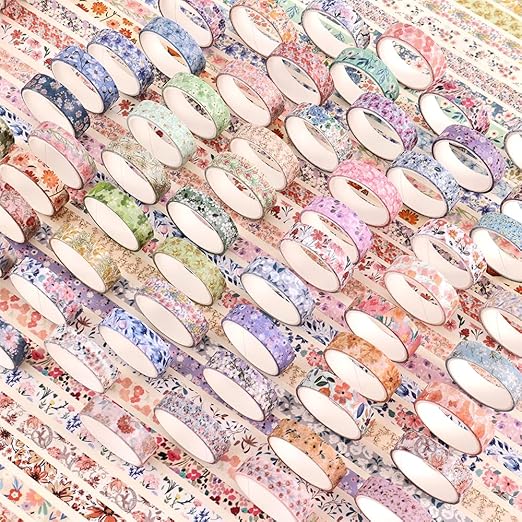 60 Rolls Flowers Theme Washi Tape Set - Image 3