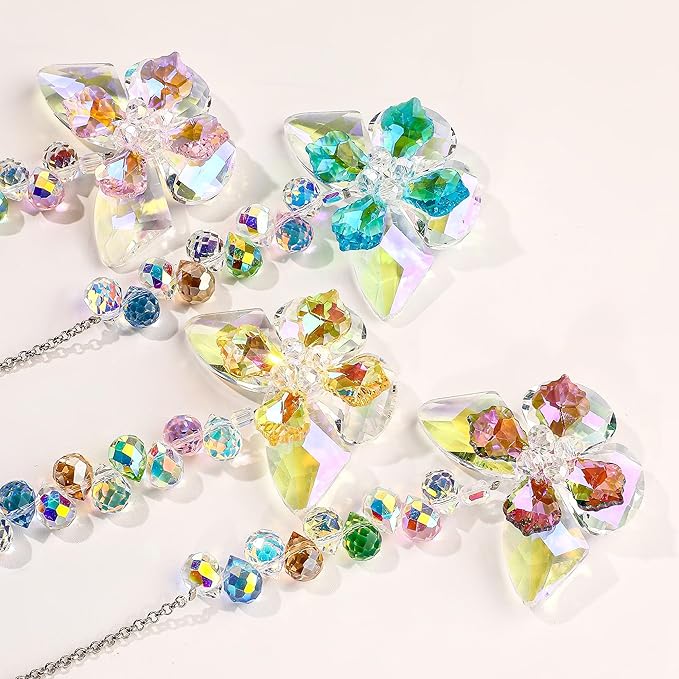 HDCRYSTALGIFTS 4pcs Crystal Butterfly Suncatchers - Image 4