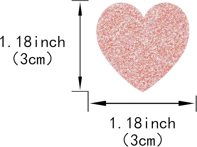 Rose Gold Heart Wedding Party Table Confetti Engagement Anniversary Valentines - Image 2
