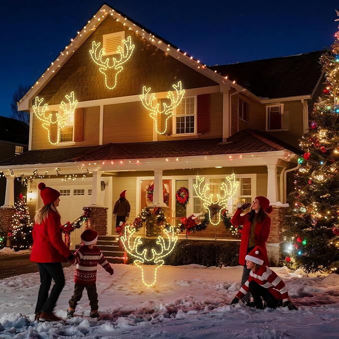 Christmas 32'' Large Reindeer Lights Decoration - Image 7