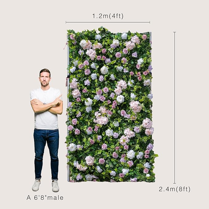 Artificial Luxury‌ Flower Wall Panels, Gorgeous 3D Silk Floral Backdrop - Image 6