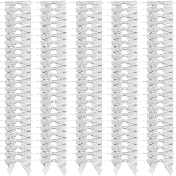 Bright Creations Mini Silver Ribbon Bows by BrightCreations