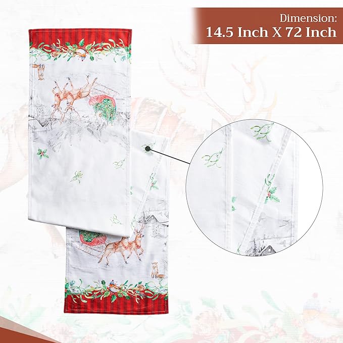 Maison d' Hermine Table Runner 100% Cotton Double Layer Table Runners 72 inches - Image 4