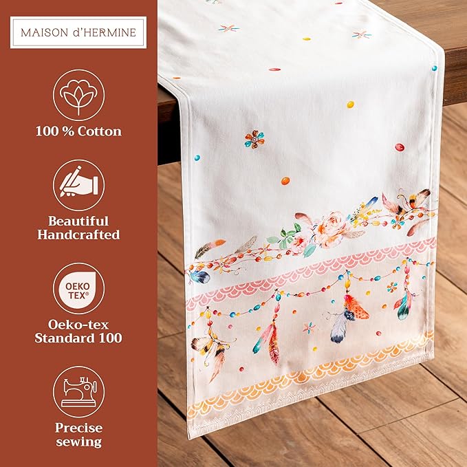 Maison d' Hermine Table Runner 100% Cotton Double Layer Table Runners 72 inches - Image 2