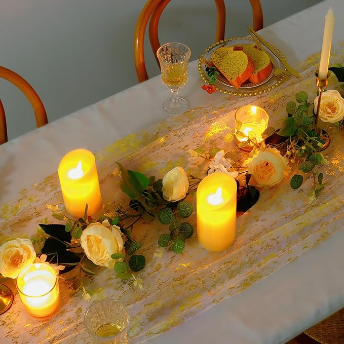 LOMOHOO 10 Ft Gold Table Runner - Image 7