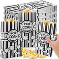 200 Pcs Paper Popcorn Bags Bulk 2 oz Large Flat Bottom Boxes Red and White by Leinuosen