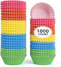2 inch 1000-Count Mini Cupcake Liners Bright Colorful Muffin Baking Cups by CHENZEM