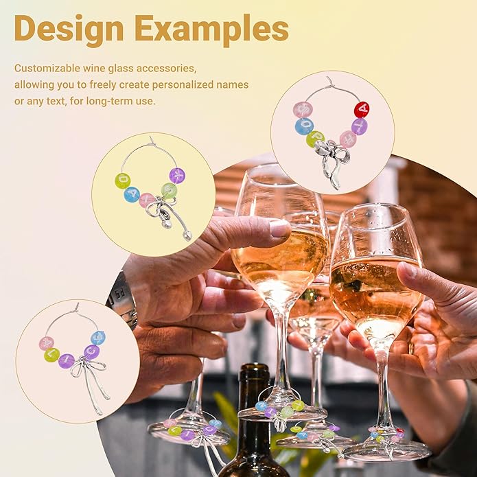 50 Sets Wine Glass Charms, Wine Charms - Image 4