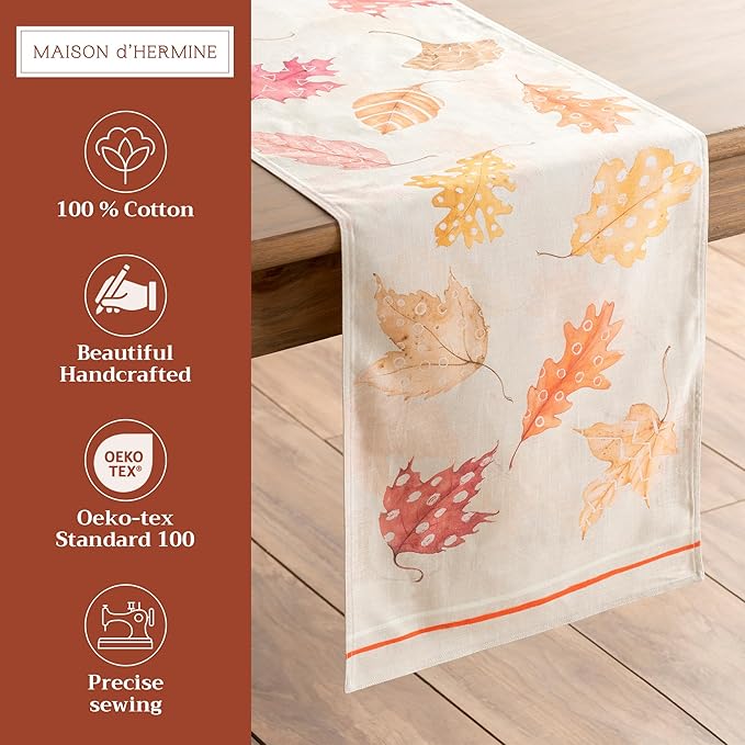 Maison d' Hermine Table Runner 100% Cotton Double Layer Table Runners 72 inches - Image 2