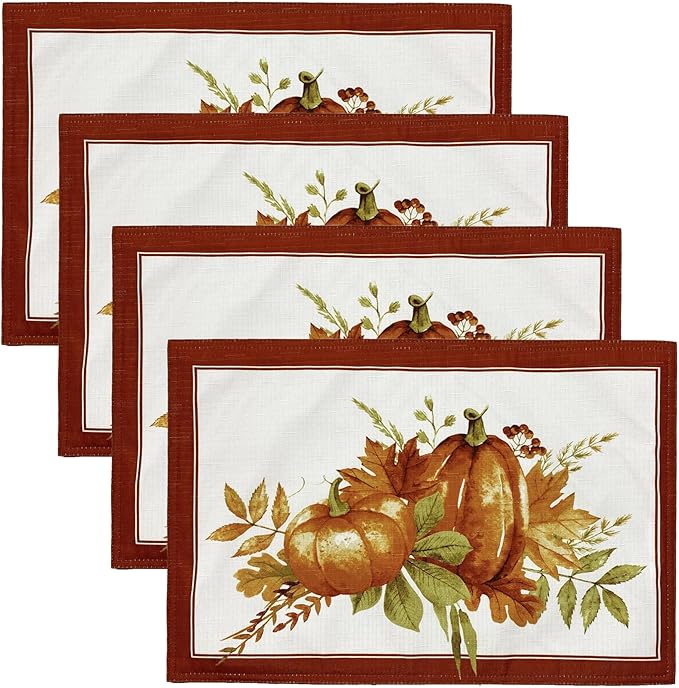 Elrene Home Fashions Autumn Pumpkin Grove Fall Placemat, Seasonal Table Decor by ElreneHomeFashions