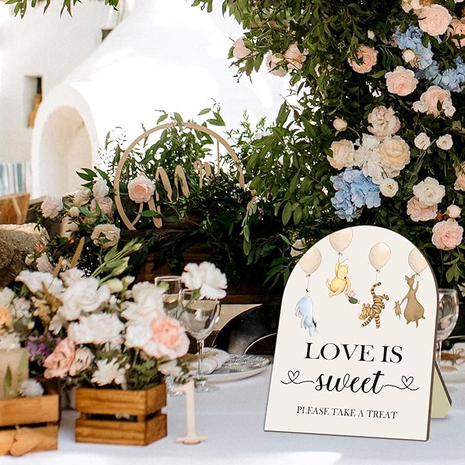 Winnie Love is Sweet Please Take A Treat Sign, Classic Pooh Love is Sweet Sign - Image 6