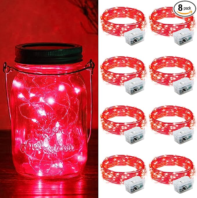 ZGWJ 8 Pack Fairy Lights Battery Operated, 7ft 20 Mini LED Fairy String Lights by ZGWJ