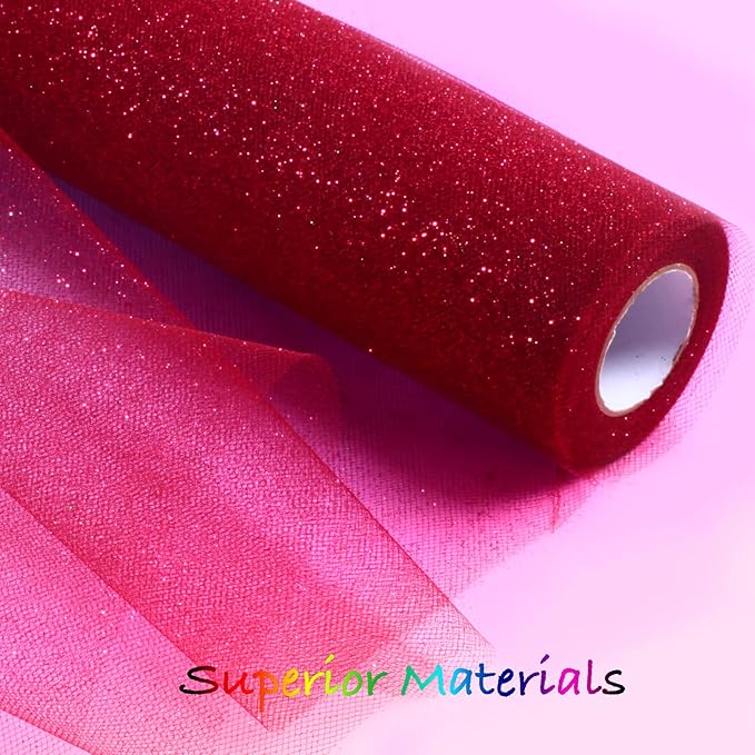 Sparkling Tulle Rolls, 15” by 30 Yards Glitter Tulle Spool Ribbon Fabric - Image 4