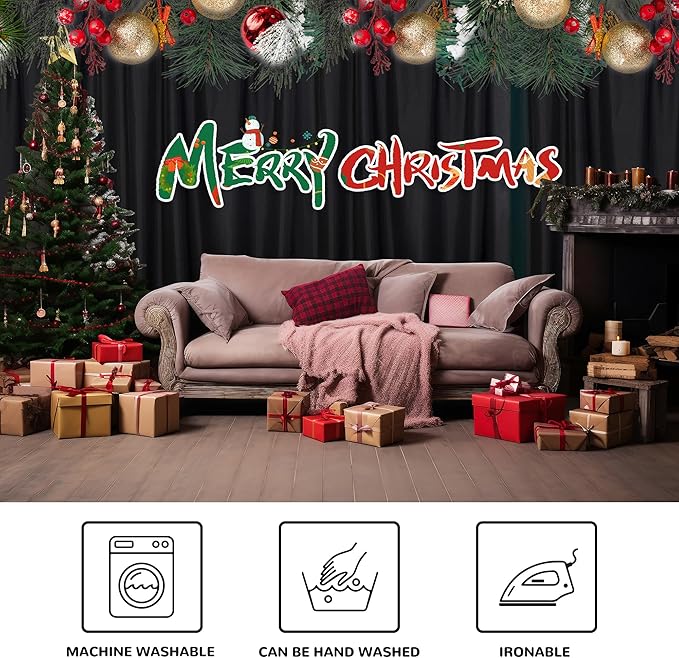 MEETSKY 10ft x 7ft Black Backdrop Curtain - Image 8