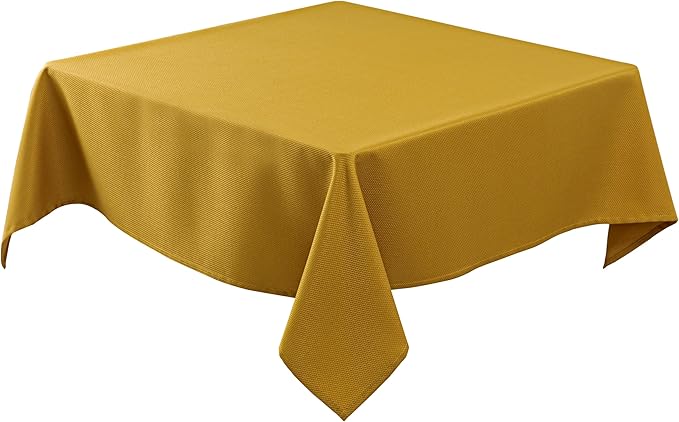 Biscaynebay Textured Fabric Christmas Square Table Cloth 70x70 Inches, Wedding by Biscaynebay