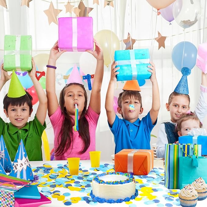 RYKOMO 10000 Pieces 1 Inch Round Tissue Paper 3.5oz Table Confetti Dots Blue - Image 5