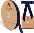Navy Blue Velvet Ribbon 5/8'' 25 Yards by SIMISIRIBBON