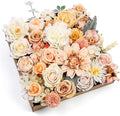 Serra Flora Artificial Flowers Rose 32pcs Silk Mix Peony Daisy Hydrangea Fake by SerraFlora