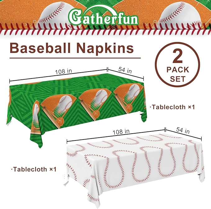 Gatherfun Baseball Party Supplies: 2-Pack Baseball Birthday Decorations - Image 2