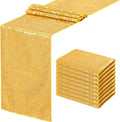 Gold Table Runners 10 Packs 12x108 Inches Sequin Dining Glitter Table Runner by SoarDream