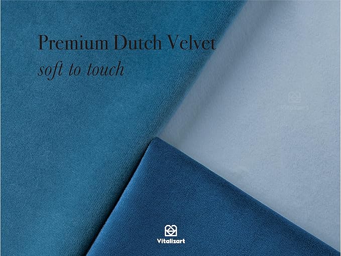 Vitalizart Blue Velvet Ribbon Set 3/8" x 15 Yd Fabric Trim Royal & Dusty Blue 3 - Image 3