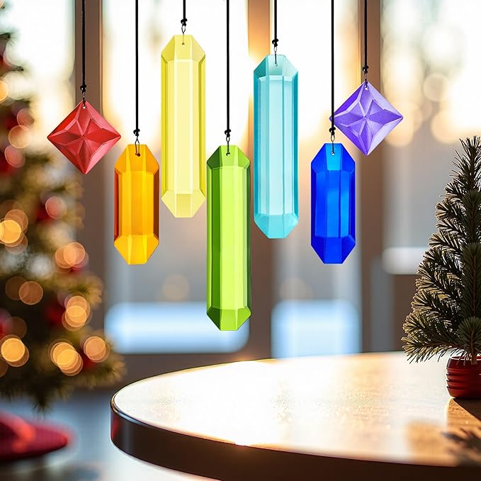 HDCRYSTALGIFTS 7pcs Prisms Crystal Suncatchers - Image 9